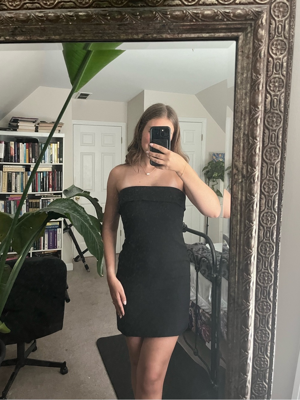 Strapless Black Mini Dress